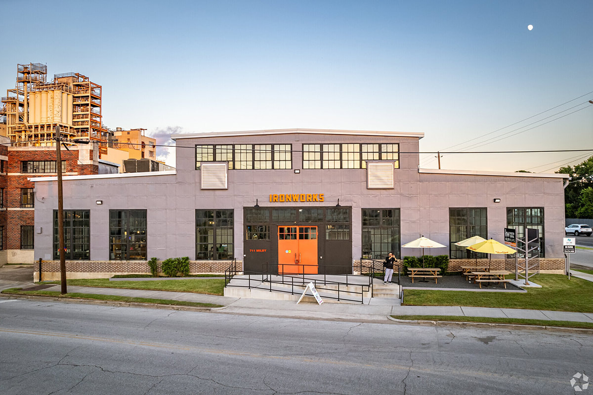 Exterior of the historic Cameron Iron Works, Houston, Texas