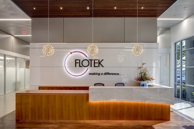 Reception area at Flotek Industries in Houston, Texas.